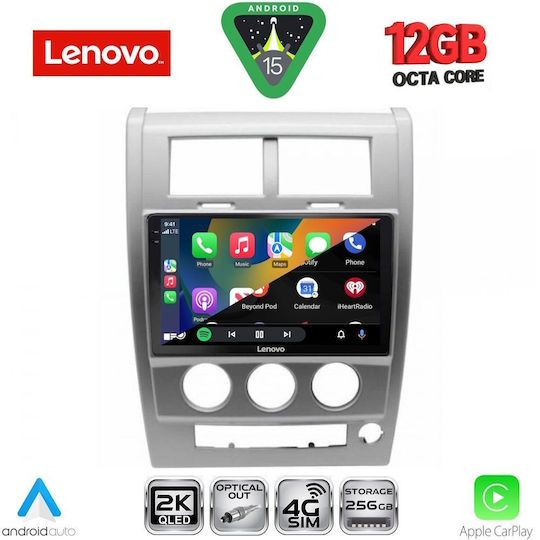 Lenovo Car Audio System for BMW X1 / X3 / X4 Jeep Cherokee / Liberty 2007-2014 Bluetooth USB WiFi GPS Apple CarPlay Android Auto with 10" Touch Screen