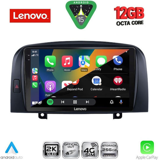 Lenovo Ηχοσύστημα Αυτοκινήτου για BMW X1 / X3 / X4 Hyundai Sonata 2006-2009 (Bluetooth/USB/WiFi/GPS/Apple-Carplay/Android-Auto) με Οθόνη Αφής 9"