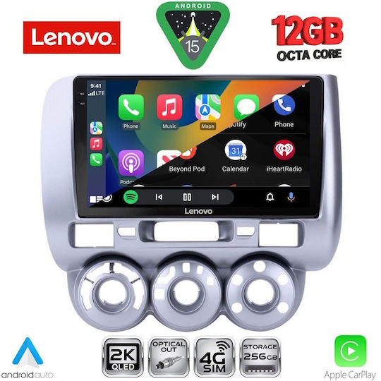 Lenovo Ηχοσύστημα Αυτοκινήτου για BMW X1 / X3 / X4 Honda Jazz 2002-2008 με A/C (Bluetooth/USB/WiFi/GPS/Apple-Carplay/Android-Auto) με Οθόνη Αφής 9"