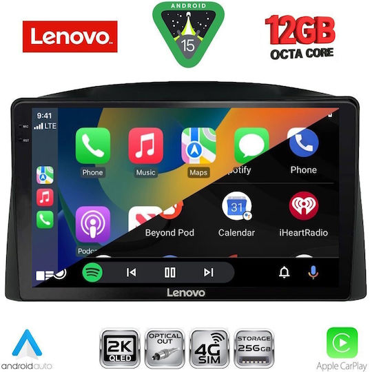 Lenovo Car Audio System for BMW X1 / X3 / X4 Jeep Grand Cherokee 2005-2007 (Bluetooth/USB/WiFi/GPS/Apple CarPlay/Android Auto) with 10" Touch Screen