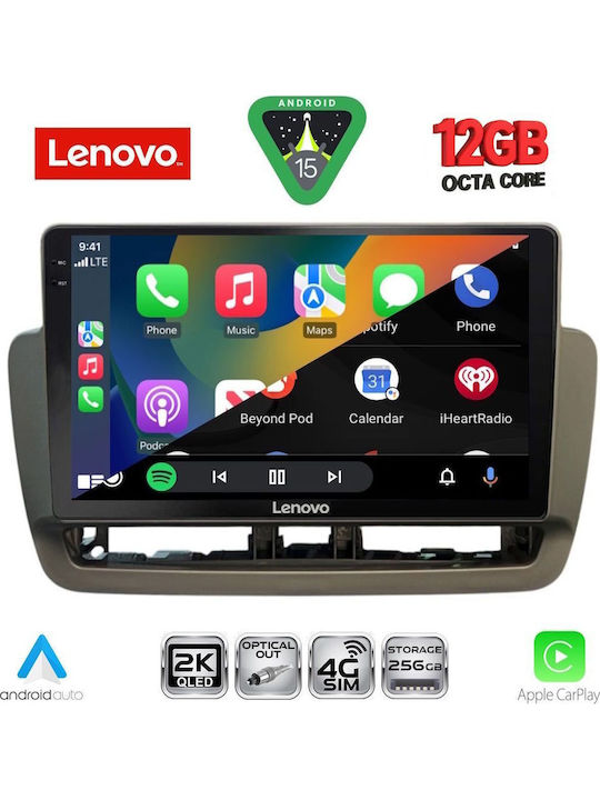 Lenovo Car Audio System for BMW X1 / X3 / X4 Seat Ibiza 2012-2015 (Bluetooth/USB/WiFi/GPS/Apple CarPlay/Android Auto) with 9" Touch Screen
