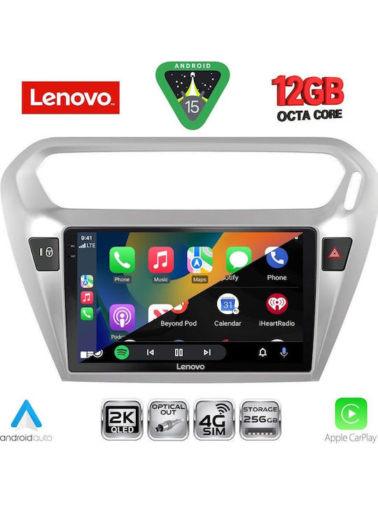 Lenovo Car Audio System for Peugeot 301 Citroen C-Elysee BMW X1 X3 X4 2013-2026 Bluetooth USB Wi-Fi GPS Apple CarPlay Android Auto with 9 Inch Touch Screen LENOVO SSZ 12511 CPA