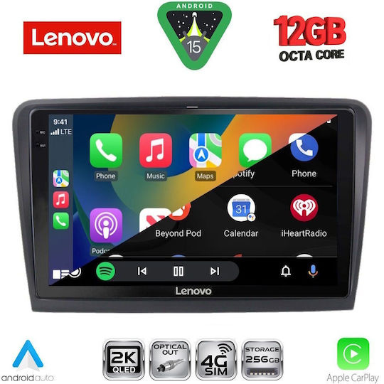 Lenovo Ηχοσύστημα Αυτοκινήτου για BMW X1 / X3 / X4 Skoda Superb 2008-2015 (Bluetooth/USB/WiFi/GPS/Apple-Carplay/Android-Auto) με Οθόνη Αφής 10"