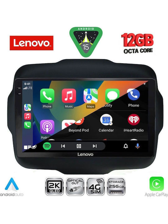 Lenovo Car Audio System for BMW X1 / X3 / X4 Jeep Renegade 2014 (Bluetooth/USB/WiFi/GPS/Apple CarPlay/Android Auto) with 9" Touch Screen