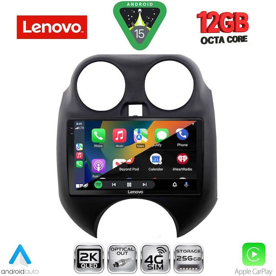 Lenovo Car Audio System for BMW X1 / X3 / X4 Nissan Micra 2010-2014 Bluetooth USB WiFi GPS Apple CarPlay Android Auto with 9" Touch Screen