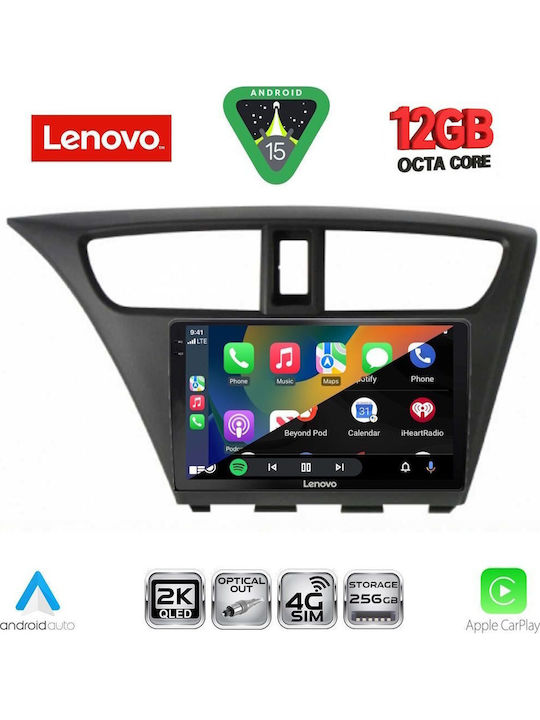 Lenovo Car Audio System for BMW X1 / X3 / X4 Honda Civic 2012-2016 (Bluetooth/USB/WiFi/GPS/Apple CarPlay/Android Auto) with 9" Touch Screen