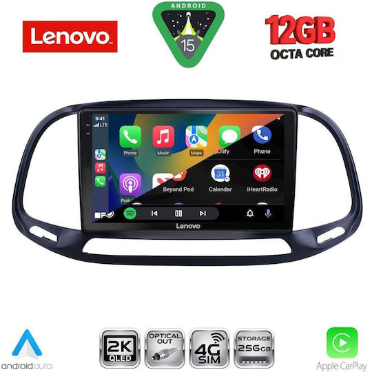 Lenovo Ηχοσύστημα Αυτοκινήτου για Opel Combo Fiat Doblo BMW X1 / X3 / X4 2015-2018 (Bluetooth/USB/WiFi/GPS/Apple-Carplay/Android-Auto) με Οθόνη Αφής 9"