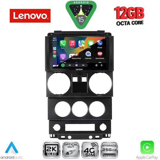 Lenovo Ηχοσύστημα Αυτοκινήτου για BMW X1 / X3 / X4 Jeep Wrangler 2006-2011 (Bluetooth/USB/WiFi/GPS/Apple-Carplay/Android-Auto) με Οθόνη Αφής 9"