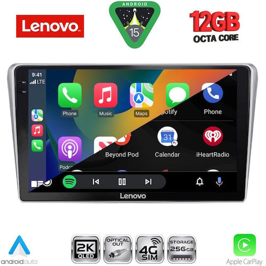 Lenovo Car Audio System for Toyota Avensis BMW X1 / X3 / X4 2003-2009 Bluetooth USB WiFi GPS Apple CarPlay Android Auto with 9" Touch Screen