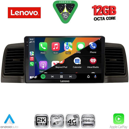 Lenovo Car Audio System for Toyota Corolla BMW X1 / X3 / X4 2001-2006 (Bluetooth/USB/WiFi/GPS/Apple CarPlay/Android Auto) with 9" Touch Screen