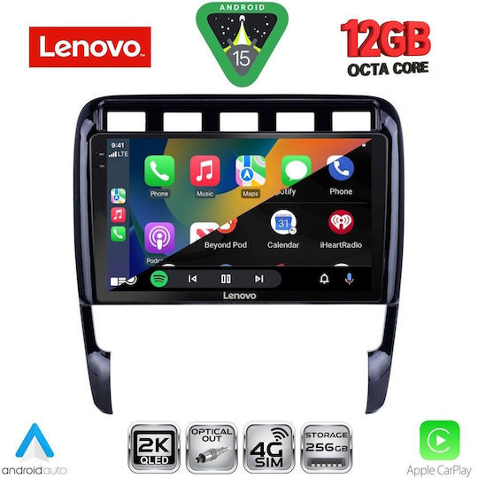 Lenovo Car Audio System for BMW X1 / X3 / X4 Porsche Cayenne 2002-2011 (Bluetooth/USB/WiFi/GPS/Apple CarPlay/Android Auto) with 9" Touch Screen