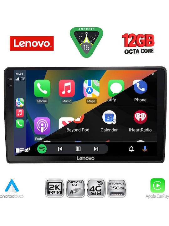 Lenovo Car Audio System for BMW X1 / X3 / X4 Audi A4 2008-2015 (Bluetooth/USB/WiFi/GPS/Apple CarPlay/Android Auto) with 10" Touch Screen