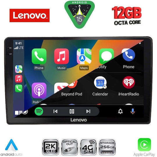 Lenovo Ηχοσύστημα Αυτοκινήτου για BMW X1 / X3 / X4 Audi A4 2008-2015 (Bluetooth/USB/WiFi/GPS/Apple-Carplay/Android-Auto) με Οθόνη Αφής 10"
