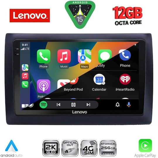 Lenovo Ηχοσύστημα Αυτοκινήτου για Fiat Stilo BMW X1 / X3 / X4 2001-2007 (Bluetooth/USB/WiFi/GPS/Apple-Carplay/Android-Auto) με Οθόνη Αφής 9"
