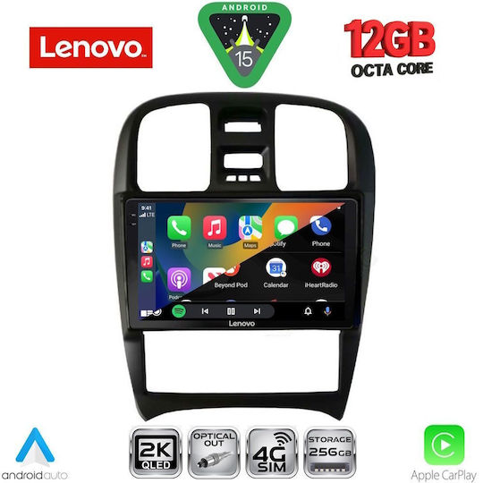 Lenovo Ηχοσύστημα Αυτοκινήτου για BMW X1 / X3 / X4 Hyundai Sonata 2000-2006 (Bluetooth/USB/WiFi/GPS/Apple-Carplay/Android-Auto) με Οθόνη Αφής 9"