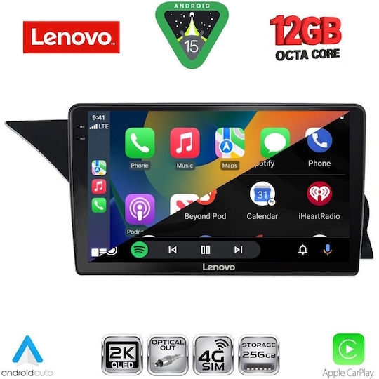 Lenovo Ηχοσύστημα Αυτοκινήτου για Mercedes-Benz GLK BMW X1 / X3 / X4 2008-2012 (Bluetooth/USB/WiFi/GPS/Apple-Carplay/Android-Auto) με Οθόνη Αφής 9"