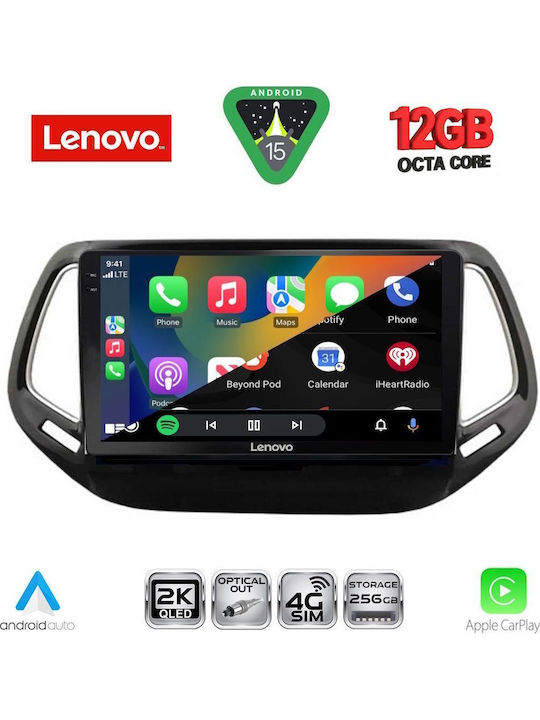 Lenovo Lenovo Auto-Audiosystem für BMW X1 / X3 / X4 Jeep Compass 2016-2021 Bluetooth / USB / Eingebautes Wi-Fi / GPS / Apple CarPlay / Android Auto mit 10" Touchscreen SSZ 12278_CPA
