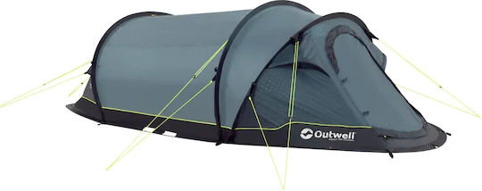 Outwell Nexion 2 Camping Tent Pop Up Mountaineering Blue with Double Cloth 4 Seasons for 2 People Waterproof 3000mm 370x175x100cm Ocean