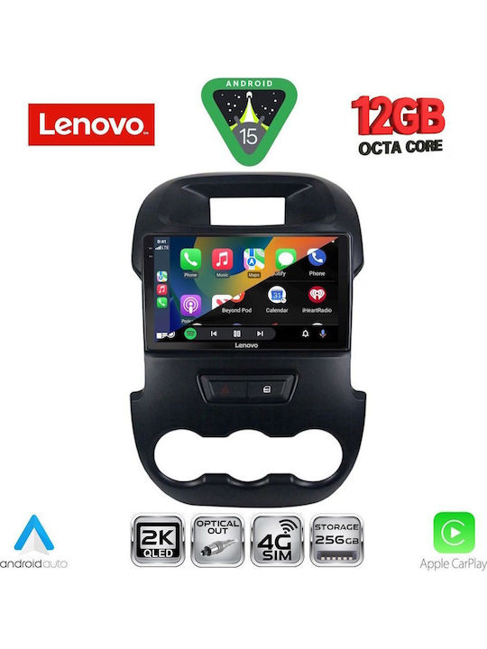 Lenovo Car Audio System for BMW X1 / X3 / X4 Ford Ranger 2011-2015 (Bluetooth/USB/WiFi/GPS/Apple CarPlay/Android Auto) with 9" Touch Screen