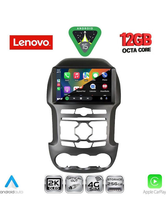Lenovo Car Audio System for BMW X1 / X3 / X4 Ford Ranger 2011-2015 (Bluetooth/USB/WiFi/GPS/Apple CarPlay/Android Auto) with 9" Touch Screen