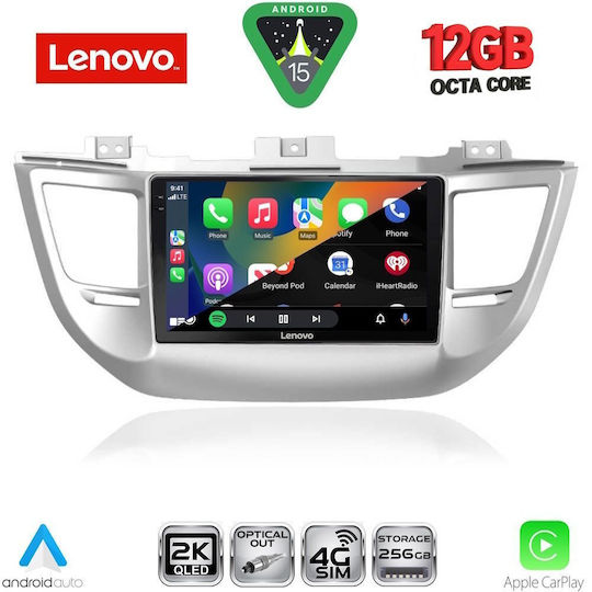 Lenovo Ηχοσύστημα Αυτοκινήτου για BMW X1 / X3 / X4 Hyundai Tucson 2015-2019 (Bluetooth/USB/WiFi/GPS/Apple-Carplay/Android-Auto) με Οθόνη Αφής 9"