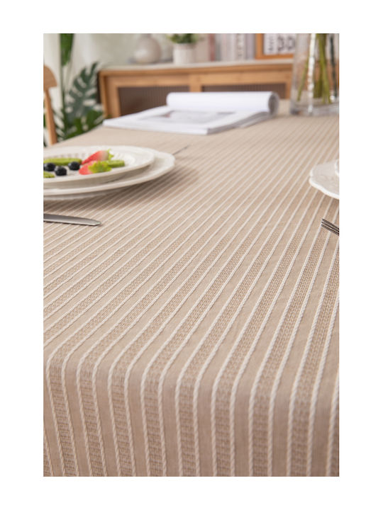FRIPIA Cotton Beige Tablecloth 140x260cm