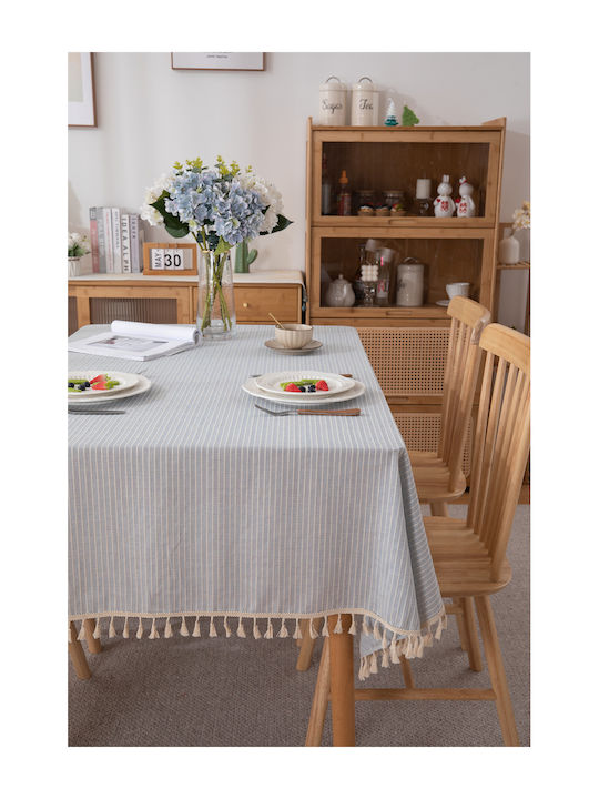 FRIPIA Față De Masă Din Bumbac Albastru Deschis 140x260 Cm