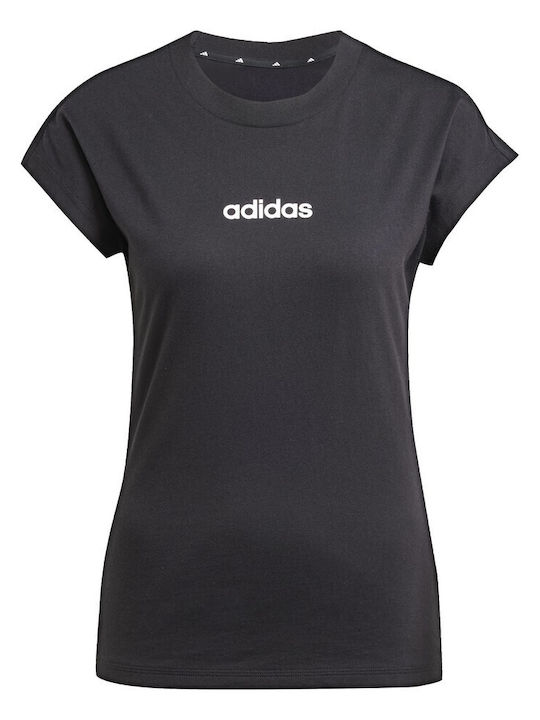 Essentials Linear Damen T-Shirt Schwarz