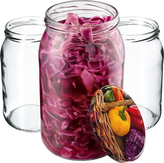Kadax Borcan Sticlă Cu Capac 900ml (8 Buc)