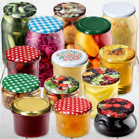 Kadax Glass Jar with Lid 900ml (8pcs)