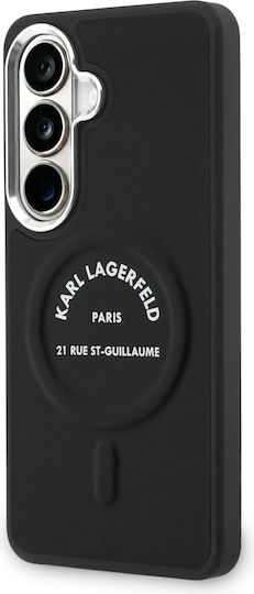 Karl Lagerfeld Rückseite Leder / Silikon / Kunststoff Schwarz für Galaxy S26+
