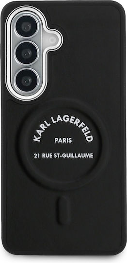 Karl Lagerfeld Rückseite Leder / Silikon / Kunststoff Schwarz für Galaxy S26+