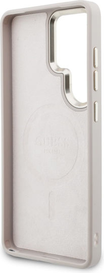 Guess 4g Große Strass-Dreieckriemen Rückseite Umschlag Rückseite Silikon Kunststoff Rosa Galaxy S26 Ultra