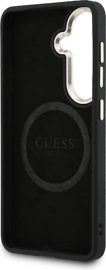 Guess Rückseitenhülle Kunststoff Leder Silikon Schwarz für Galaxy S26+