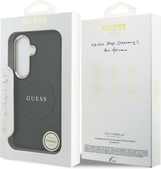 Guess Rückseitenhülle Kunststoff Leder Silikon Schwarz für Galaxy S26+