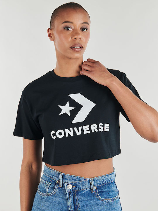 Chevron Women's Sports Crop T-shirt Black