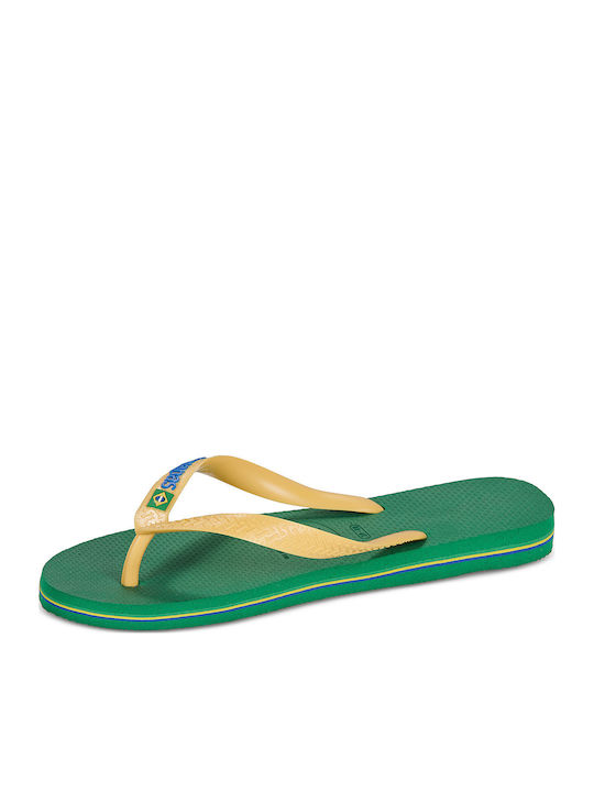 Brasil Logo Ανδρικά Flip Flops Πράσινα