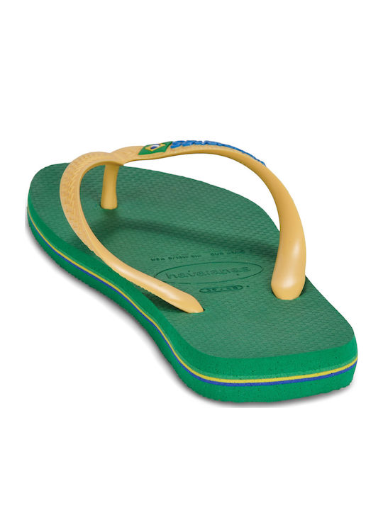 Brasil Logo Ανδρικά Flip Flops Πράσινα