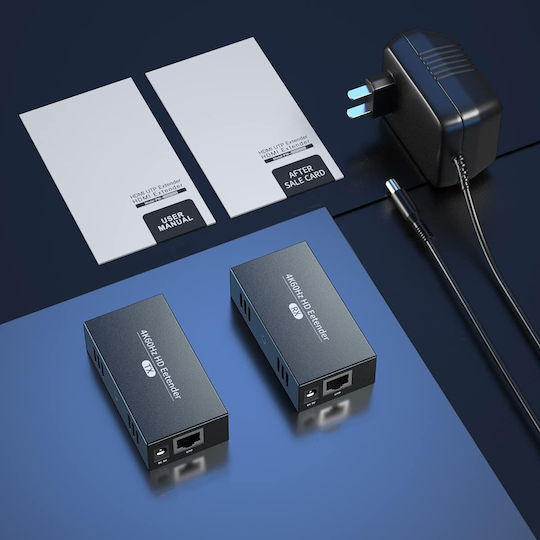 Hdmi Extender 4k 60hz Via Lan Cat5e/6 Cable Up to 50 M Hdr Pwaytek