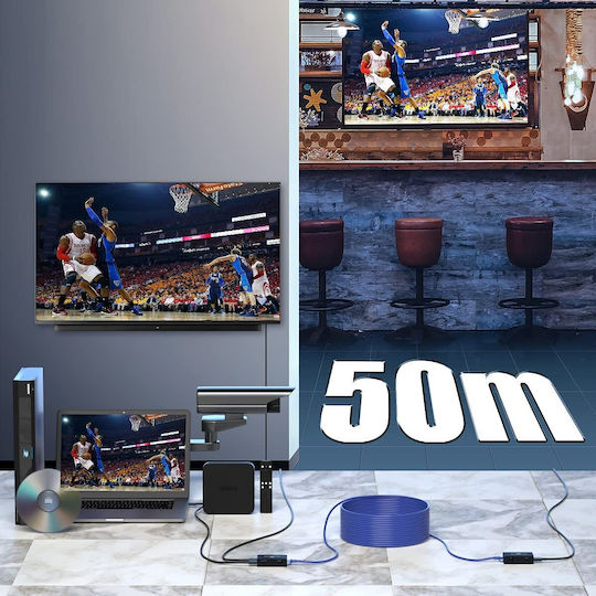 Hdmi Extender 4k 60hz Via Lan Cat5e/6 Cable Up to 50 M Hdr Pwaytek