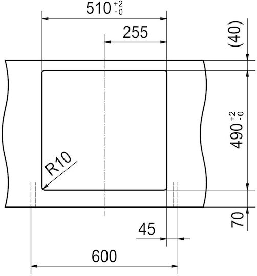 Franke Smart Ένθετος Νεροχύτης Inox Μ53xΠ51cm Ασημί