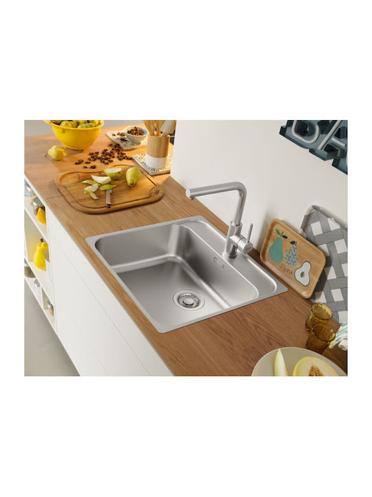 Franke Smart Chiuvetă Bucătărie Drop-In Inox L53xL51cm Gri