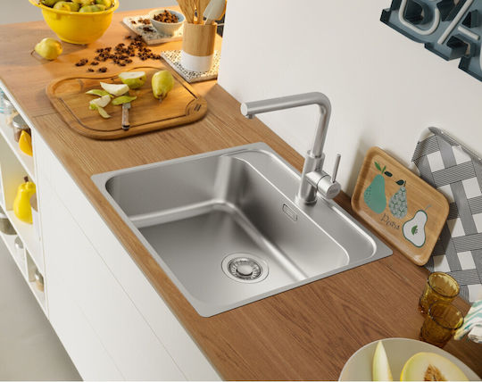 Franke Smart Ένθετος Νεροχύτης Inox Μ53xΠ51cm Ασημί