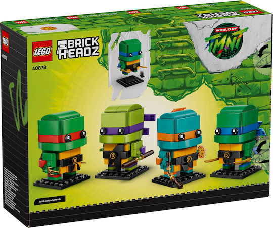 LEGO Brick Headz Teenage Mutant Ninja Turtles pentru 10+ Ani 567 Bucăți