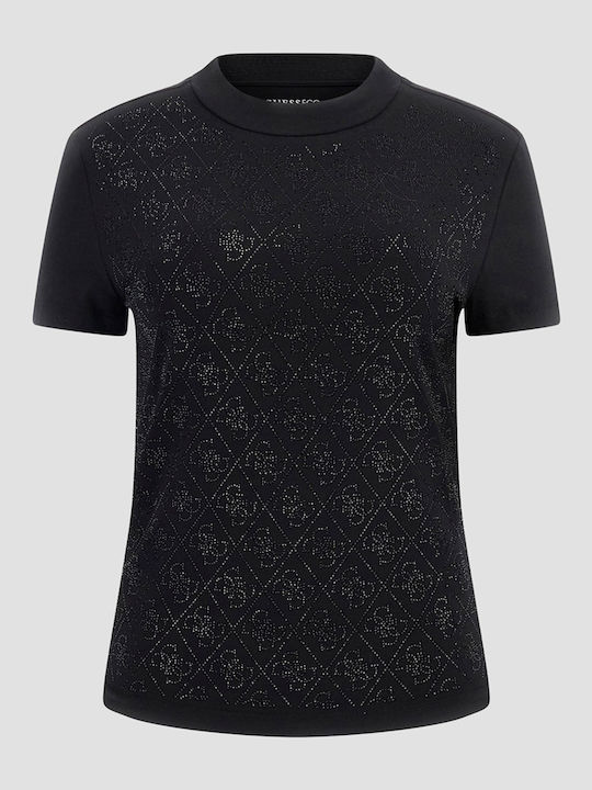 Women's Summer Cotton Short Sleeve Black Blouse