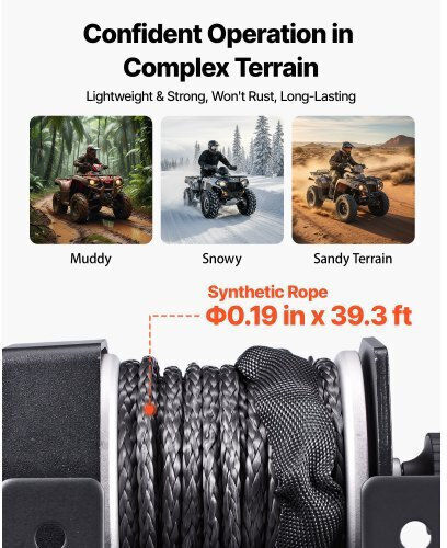 Vevor Ηλεκτρικός Εργάτης Αυτοκινήτου 4x4 12V με Δυνατότητα Έλξης 1134kg