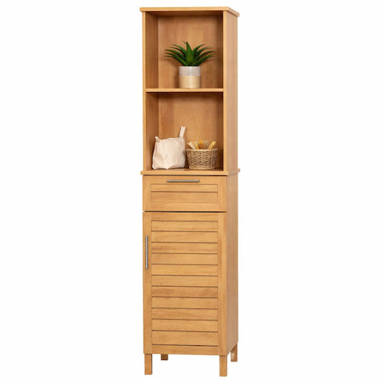 Eurocasa Bathroom Column Cabinet Floor M35xD26xH173cm Brown
