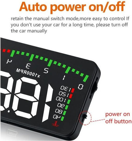 Digitales Instrument Head Up Display OBD2 RPM-Zähler und Tachometer für Dashboard-Platzierung