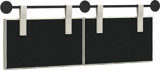 vidaXL Fabric Bed Headboard Pillow Beige 130x55cm