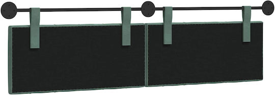 vidaXL Fabric Bed Headboard Pillow Green 190x55cm